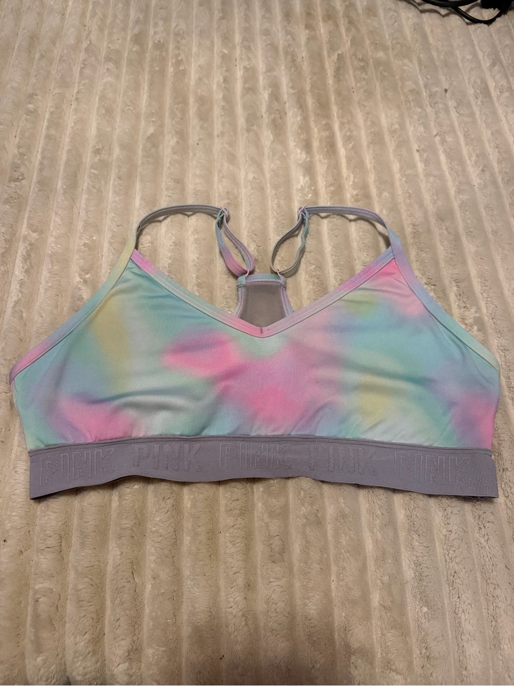PINK Victoria's Secret Pastel Tie-Dye Bralette - Soft Support size M